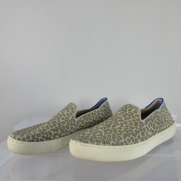 Rothy's Women's Slip on Shoes Sneakers 7 Beige Cheetah Print Comfort Casual 516 - Picture 1 of 12